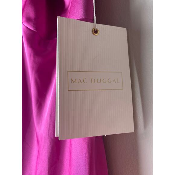 NWT MAC DUGGAL DRESS 10 GOWN PINK SATIN BRIDESMAID EVENING FORMAL WEDDING GUEST - Picture 4 of 16